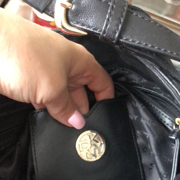 DKNY Black Soft Nappa Leather Hobo Bag - Picture 7 of 8